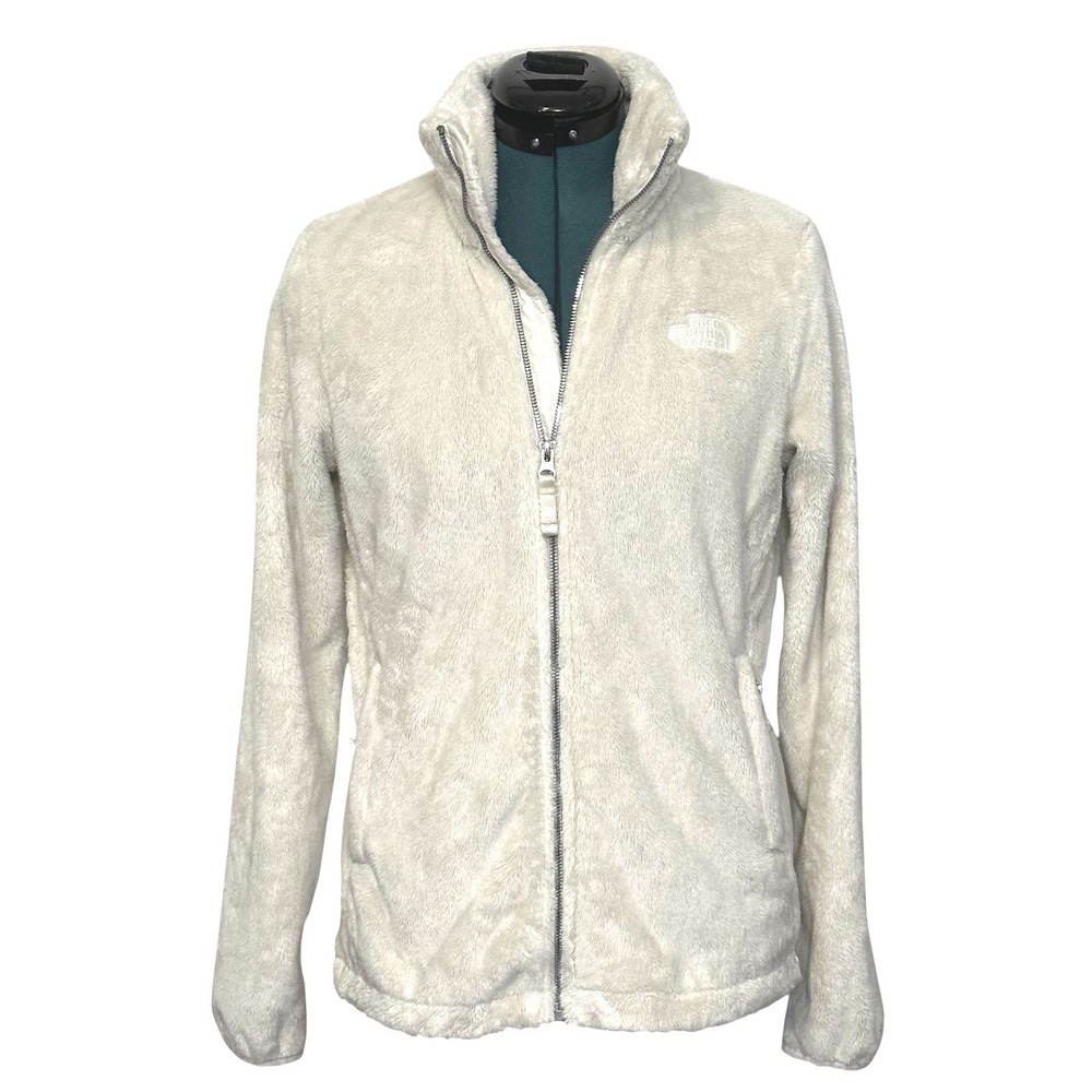 The North‎ Face Fleece Jacket Womens Small White Osito Full Zip Soft High Pile